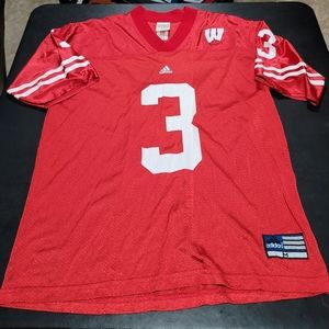 University of Wisconsin football jersey.
